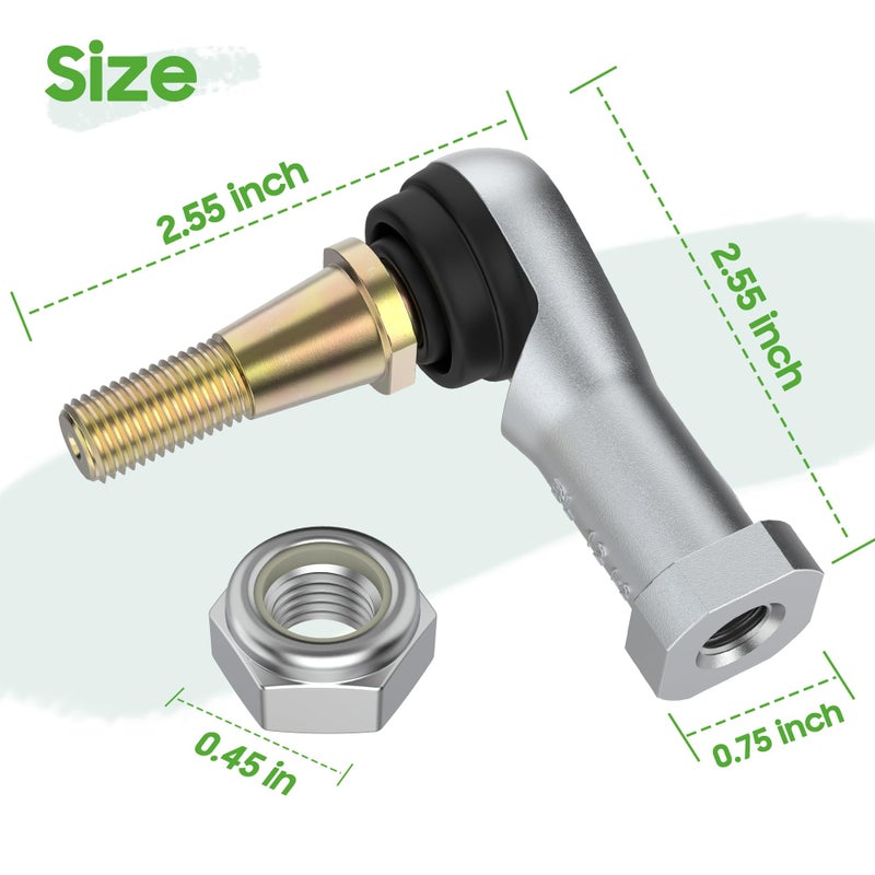 10L0L Ball Joint Tie Rod End Kit for EZGO TXT 2001-up Electric & Gas Golf Cart, OEM# 70902-G01 70902-G02, Set of 2 (Driver & Passenger Side) - Image 4